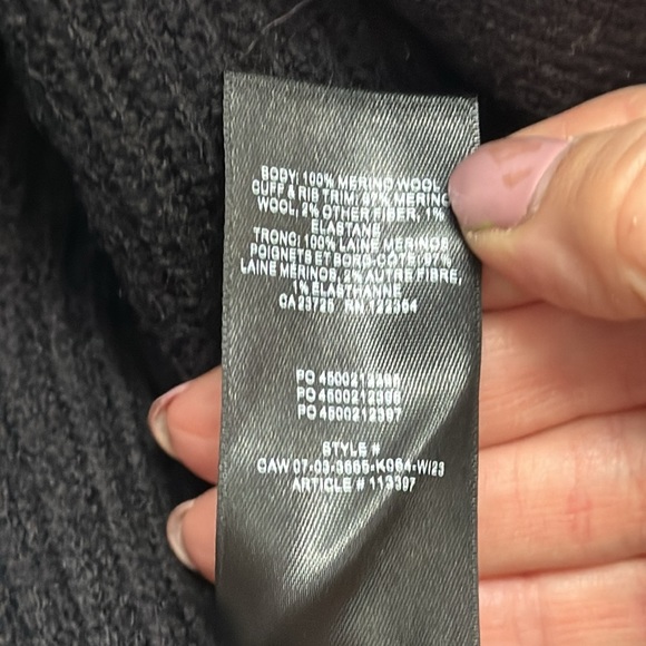 Aritzia Wilfred Black Knit Ribbed Unwind Cardigan Size S - Picture 10 of 11